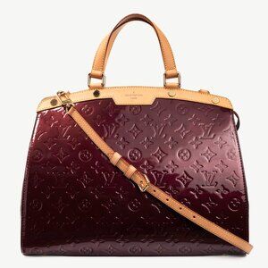 Louis Vuitton Brea GM Rouge Fauviste Monogram Vernis Leather Tote
